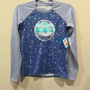 Columbia Kids Swim Rashguard - Blue and Gray